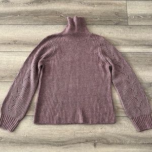 Joie Purple Pointelle turtleneck sweater size XL